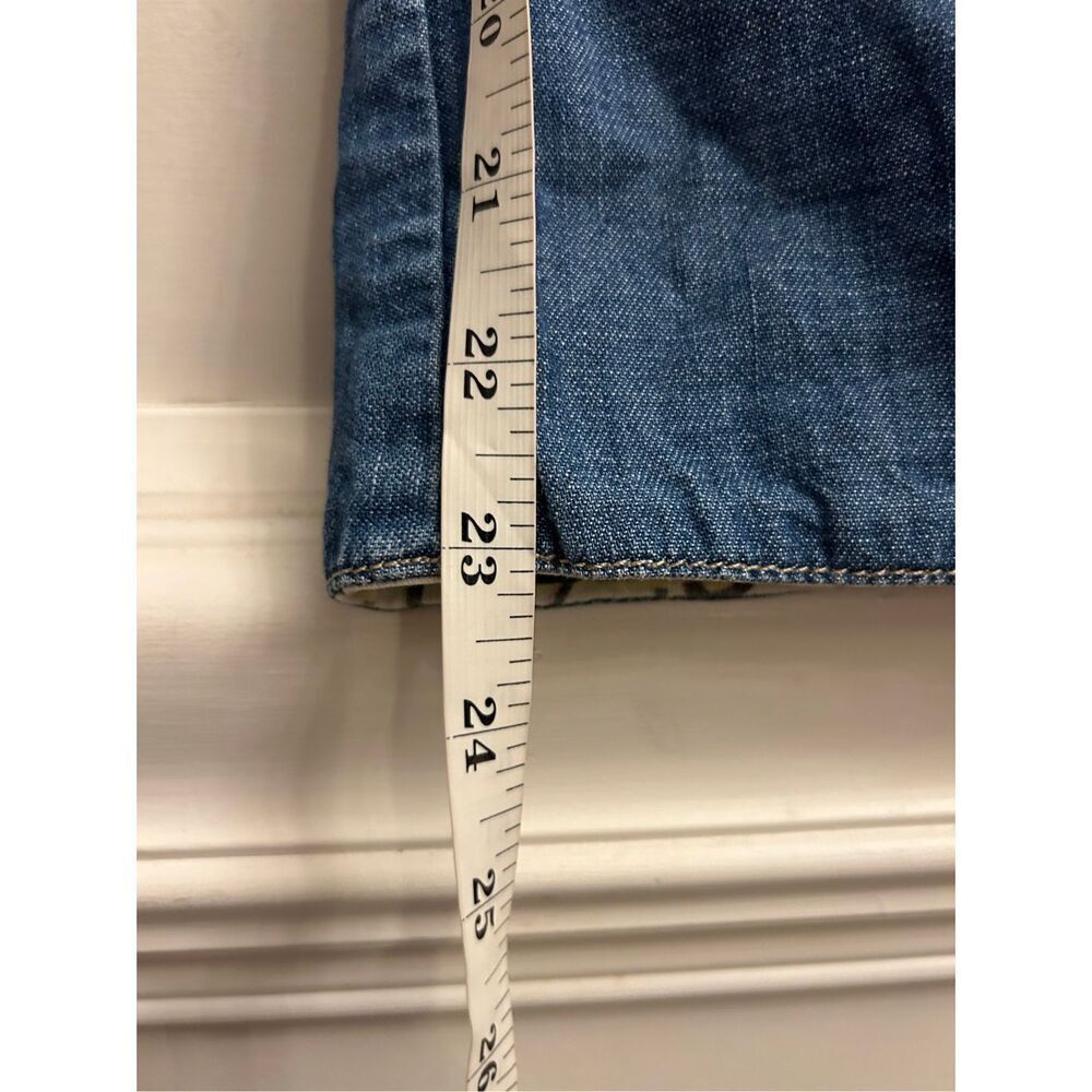 Y2K Lucky Brand Jeans Japanese Ukiyoe Artsy Pattern Cropped Jeans size 29 Hippie - Picture 11 of 12
